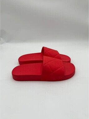 Men’s Bottega Veneta The Slider Rubber Sandals Red Size 42